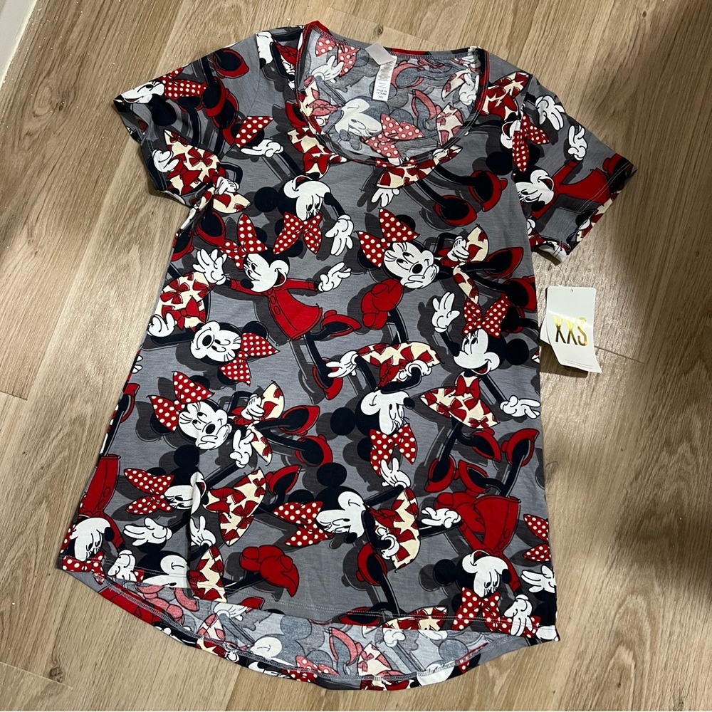 Minnie Mouse Women’s Shirt - Red and Gray